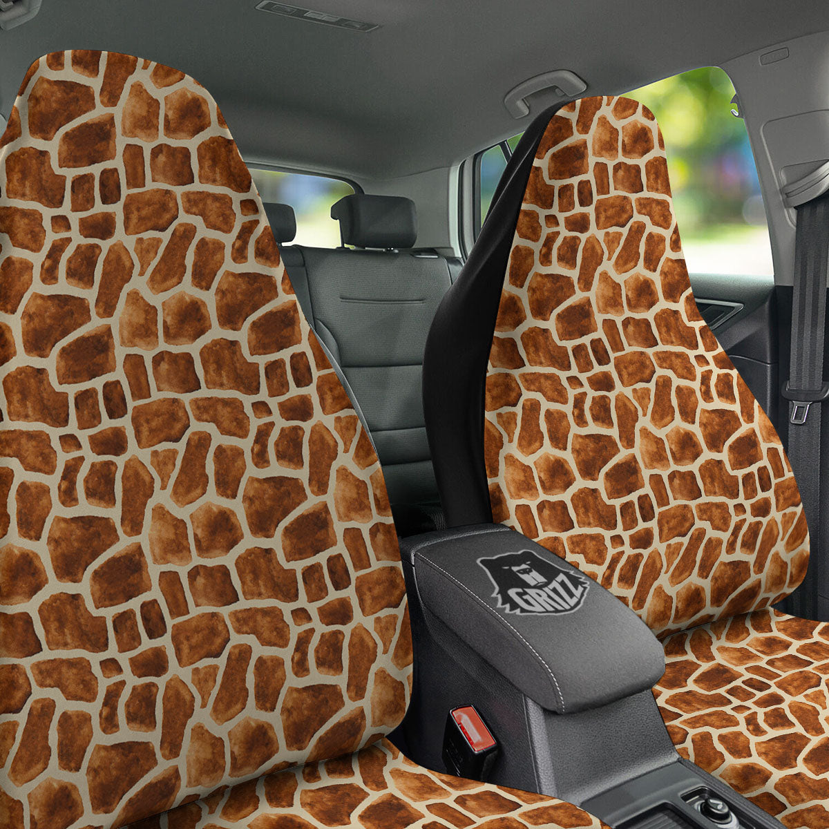 Giraffe Brown Watercolor Print Pattern Car Seat Covers-grizzshop