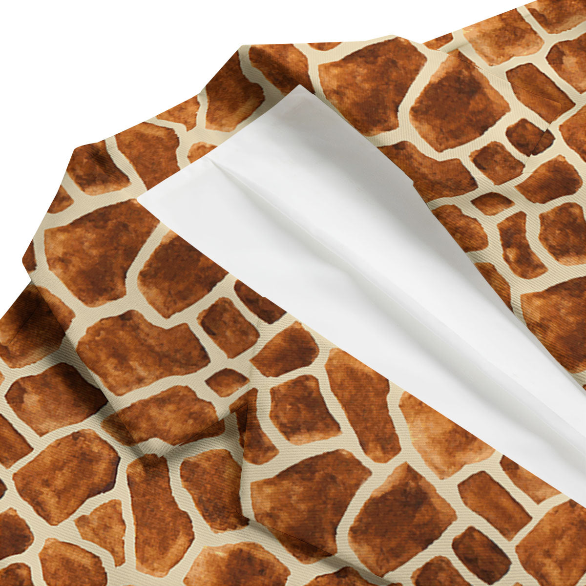 Giraffe Brown Watercolor Print Pattern Men's Blazer-grizzshop