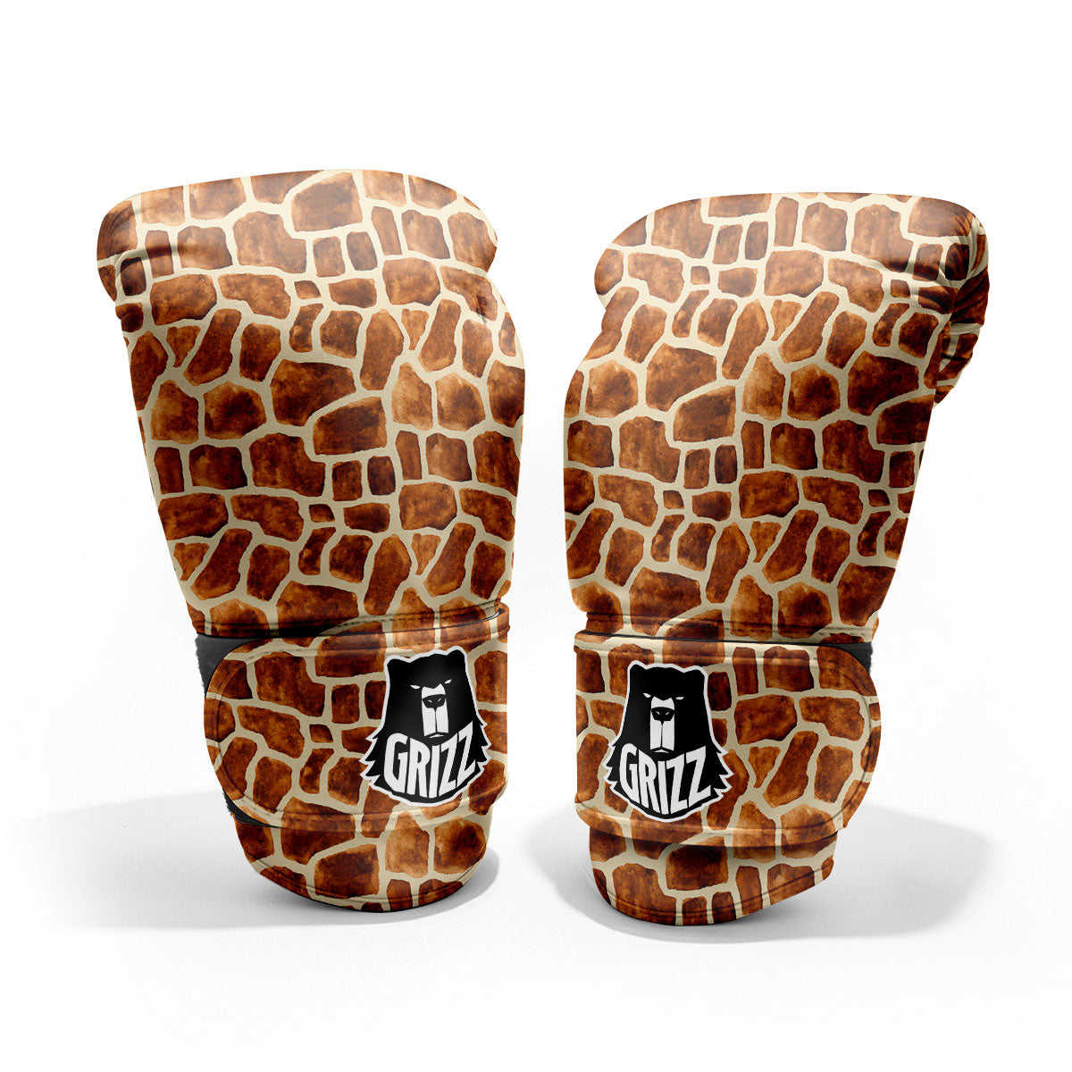 Giraffe Brown Watercolor Print Pattern Pro Boxing Glove