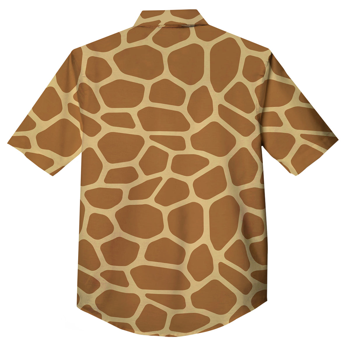 Giraffe Brown Yellow Print Pattern Button Up Shirt-grizzshop