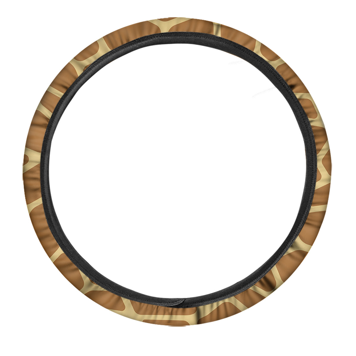 Giraffe Brown Yellow Print Pattern Car Steering Wheel Cover-grizzshop