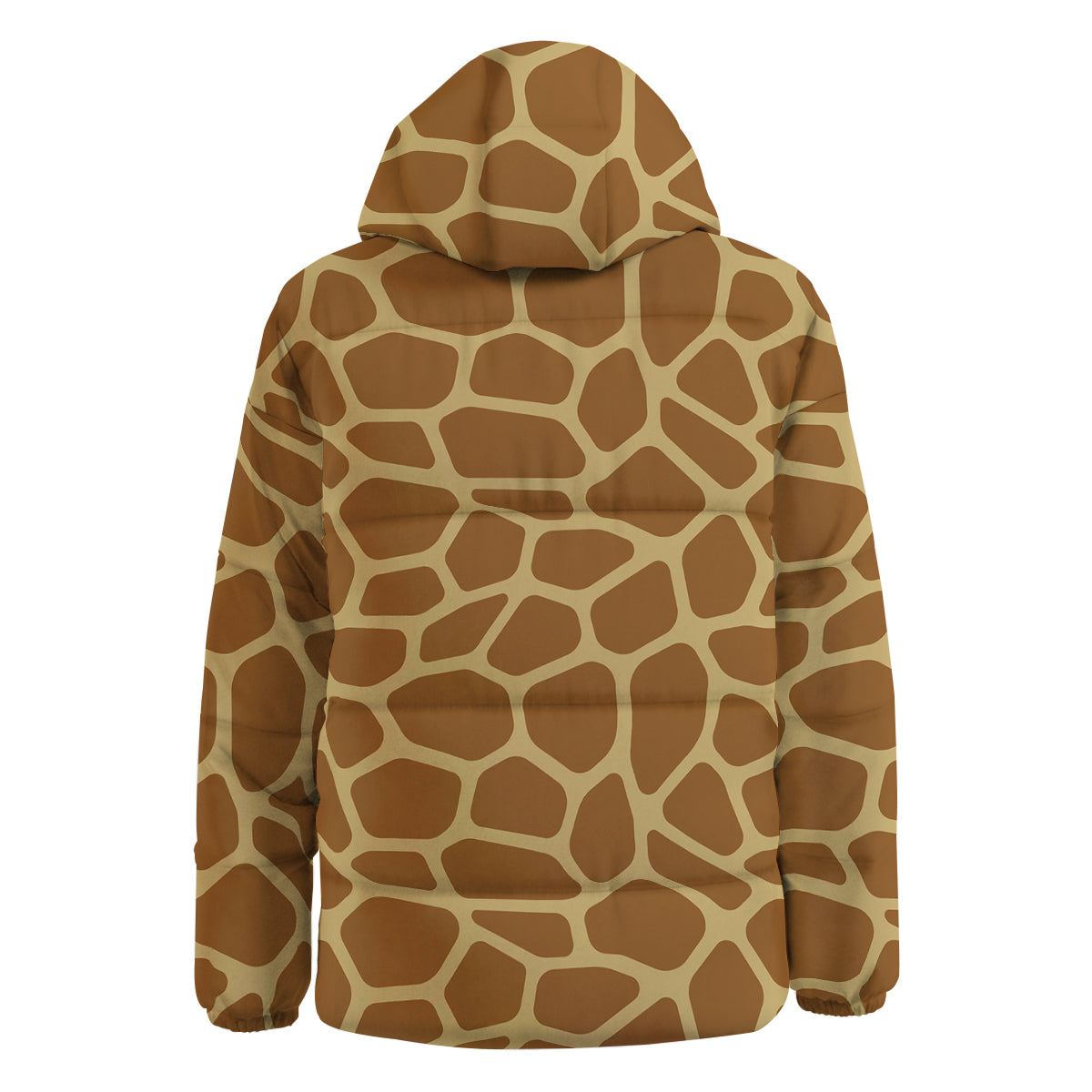 Giraffe Brown Yellow Print Pattern Down Jacket-grizzshop
