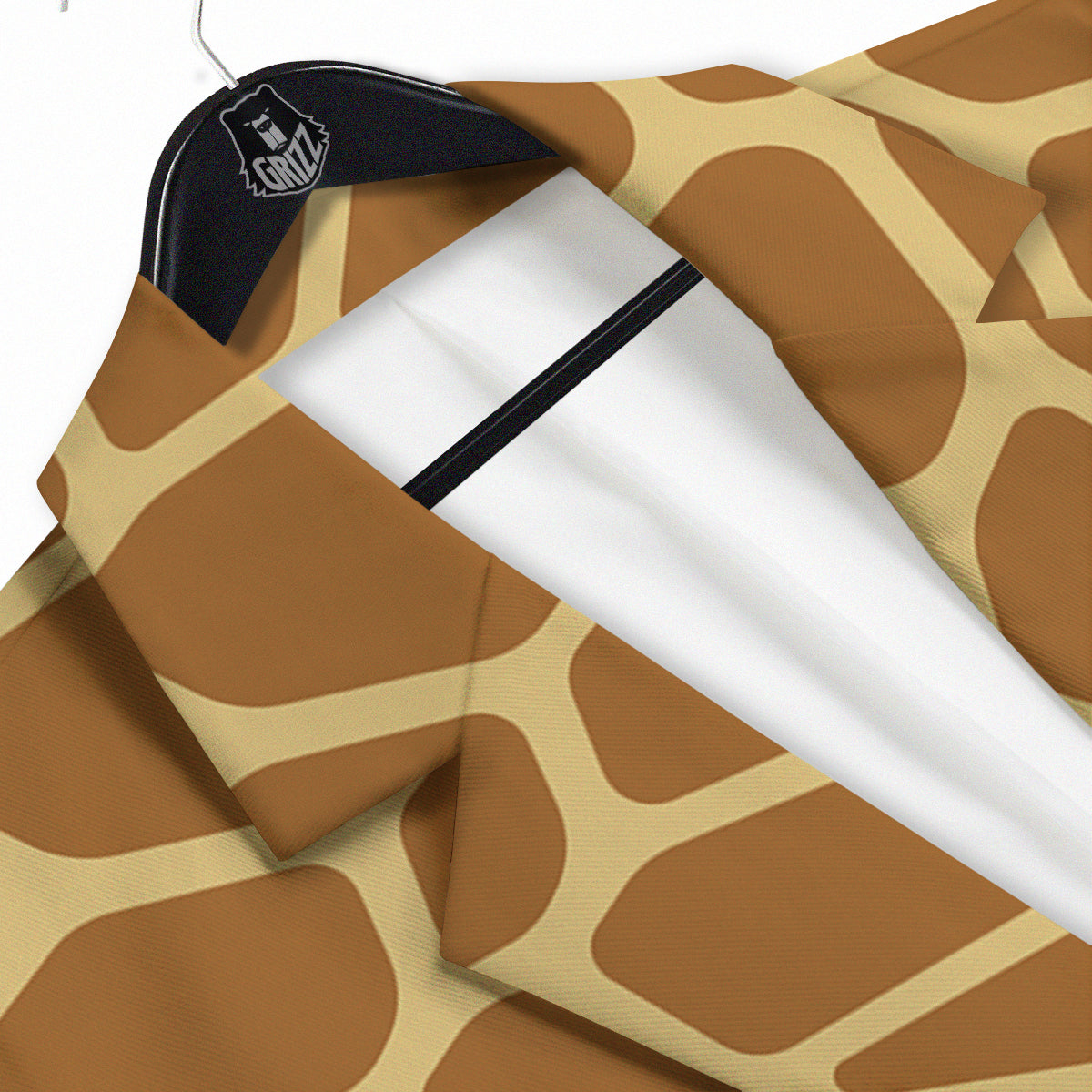 Giraffe Brown Yellow Print Pattern Men's Sport Coat-grizzshop
