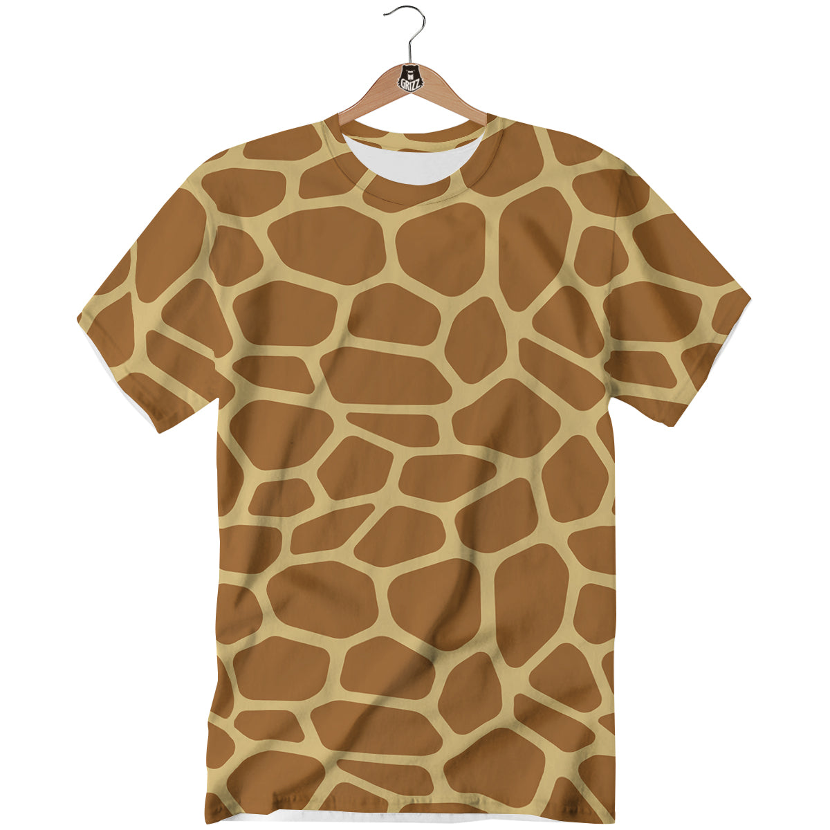 Giraffe Brown Yellow Print Pattern T-Shirt-grizzshop