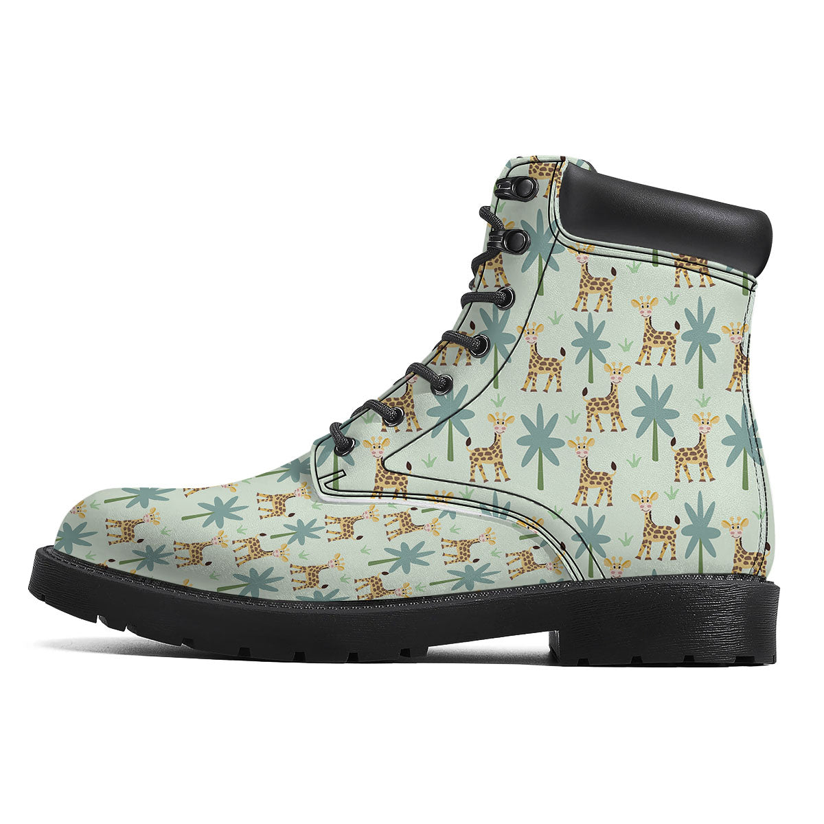 Giraffe Cartoon Print Pattern Boots-grizzshop