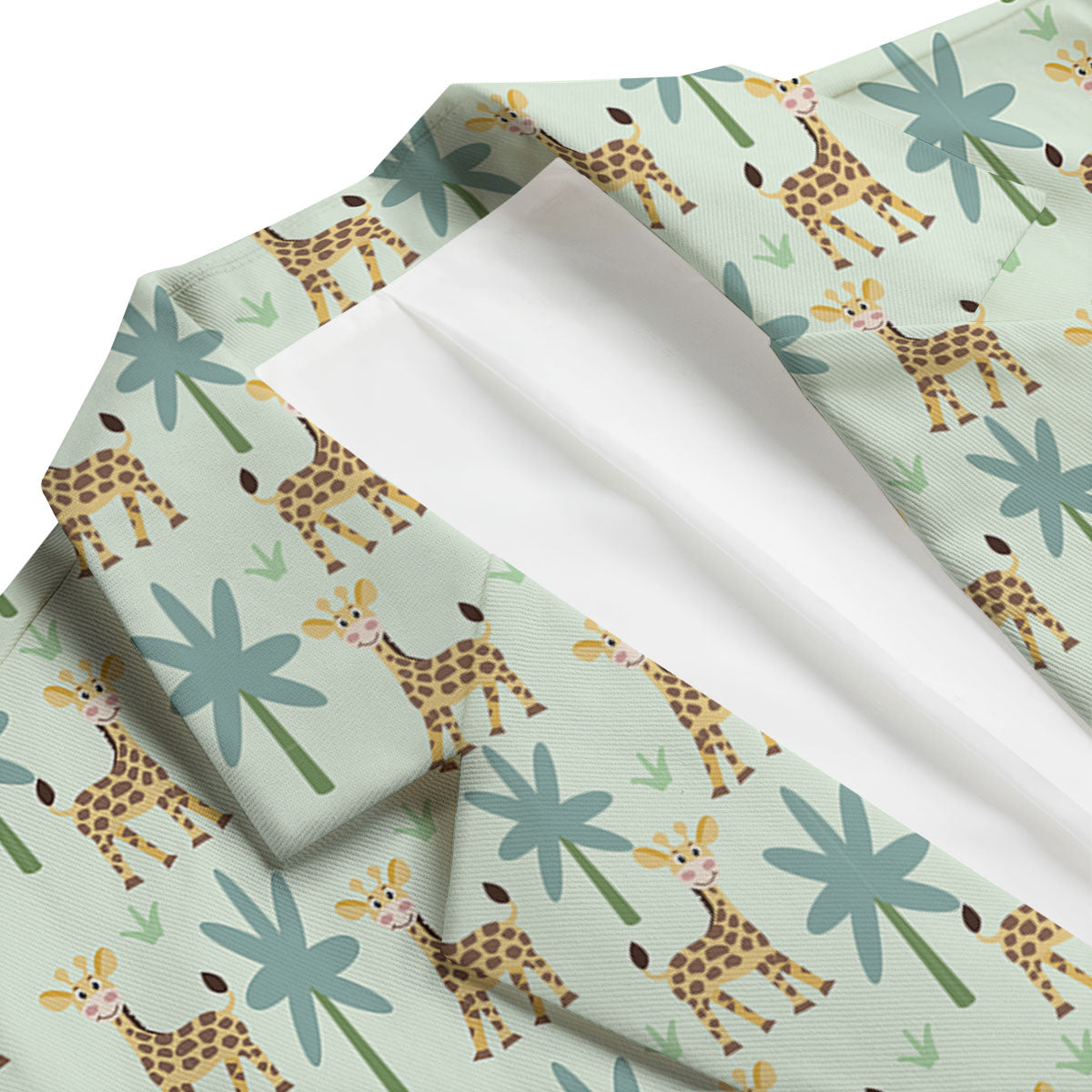 Giraffe Cartoon Print Pattern Men's Blazer-grizzshop