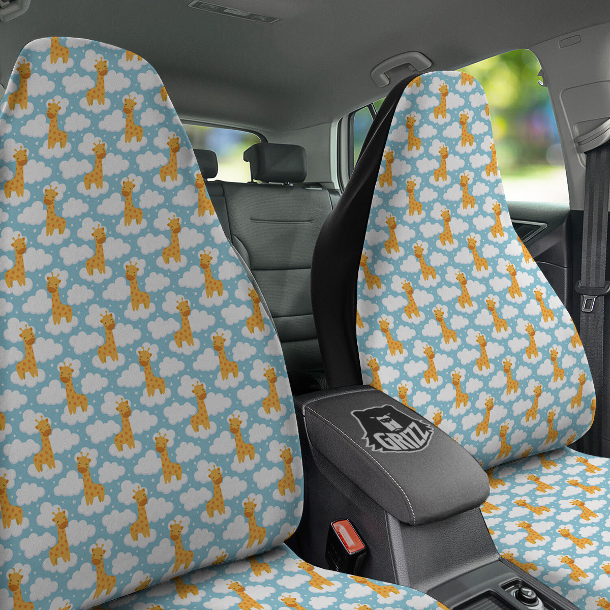 Giraffe Cute Cartoon Print Pattern Car Seat Covers-grizzshop