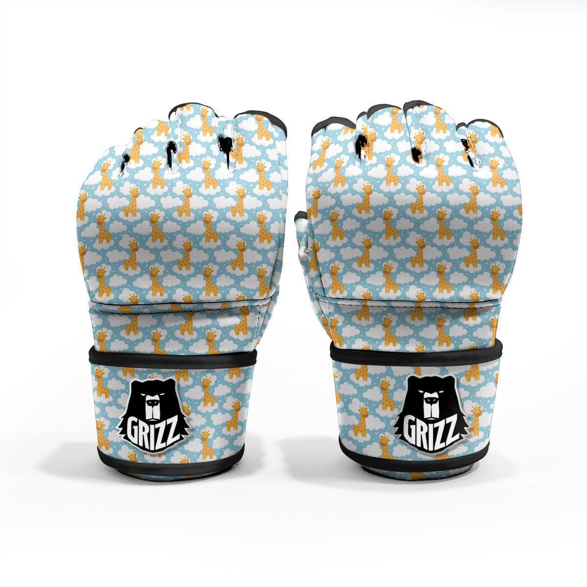 Giraffe Cute Cartoon Print Pattern MMA Gloves-grizzshop