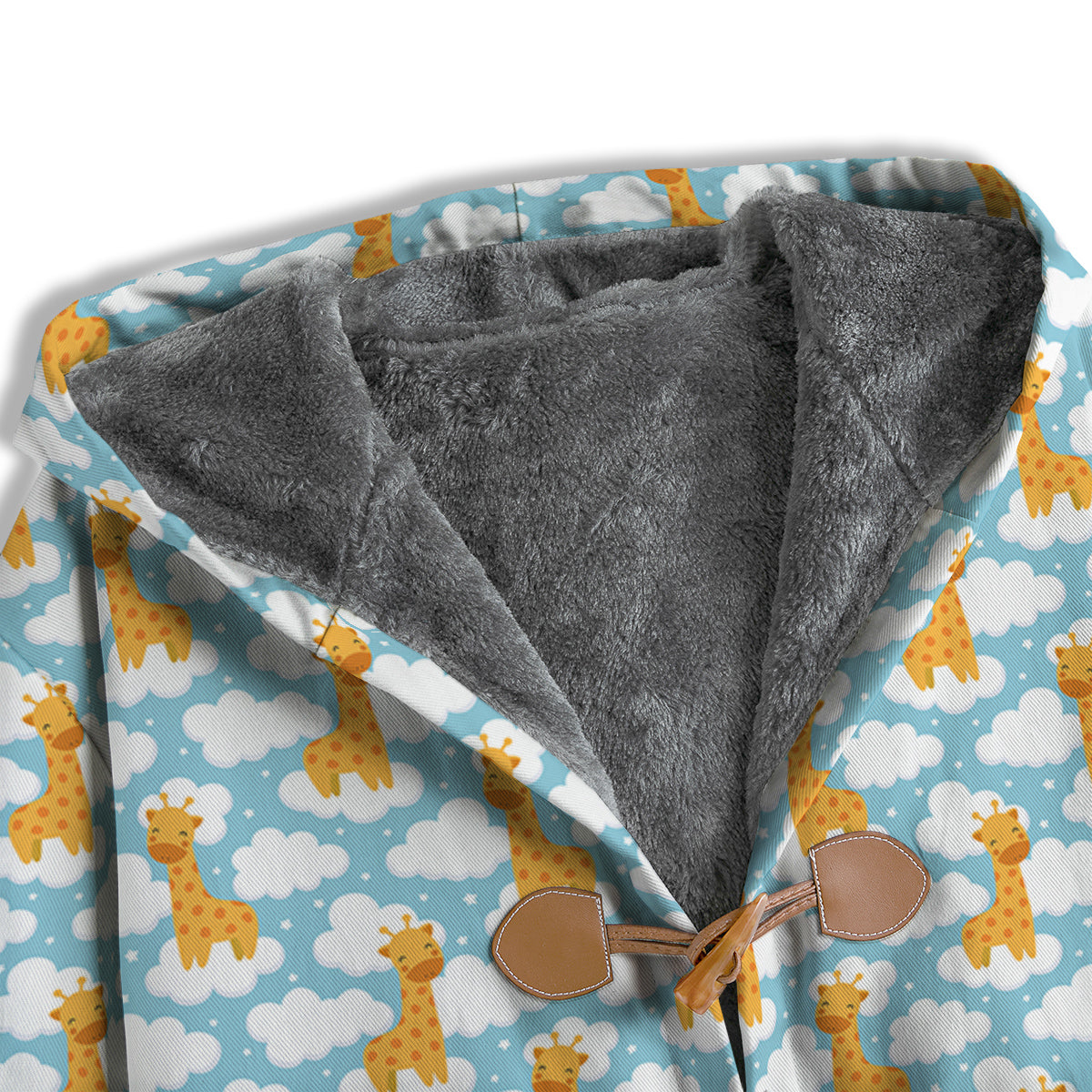 Giraffe Cute Cartoon Print Pattern Men's Windbreaker Jacket-grizzshop