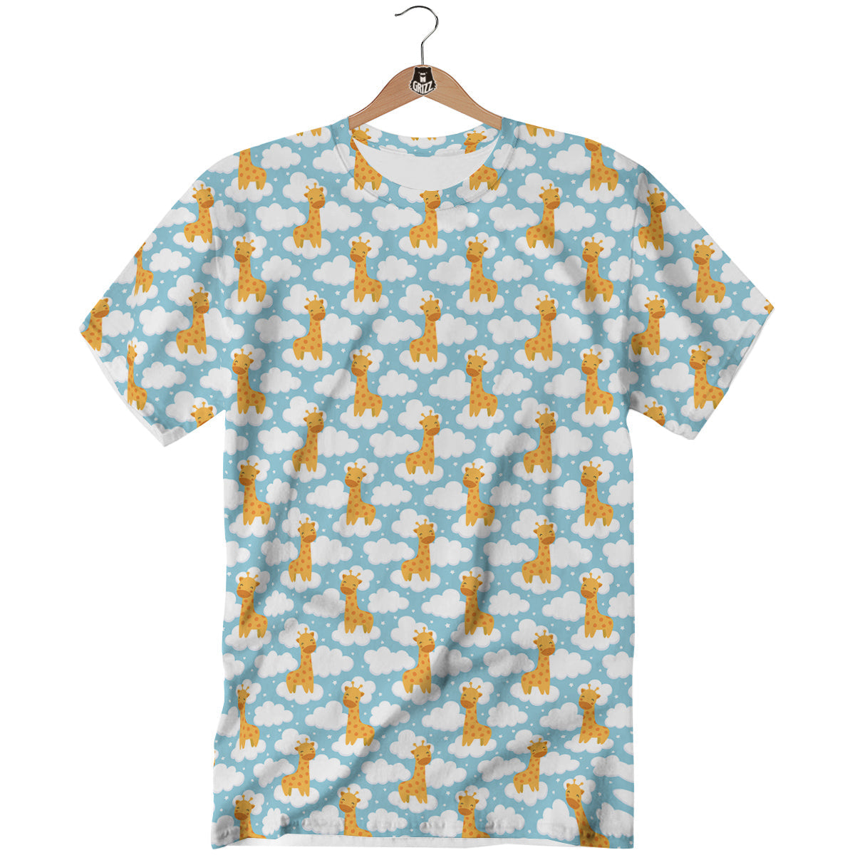 Giraffe Cute Cartoon Print Pattern T-Shirt-grizzshop