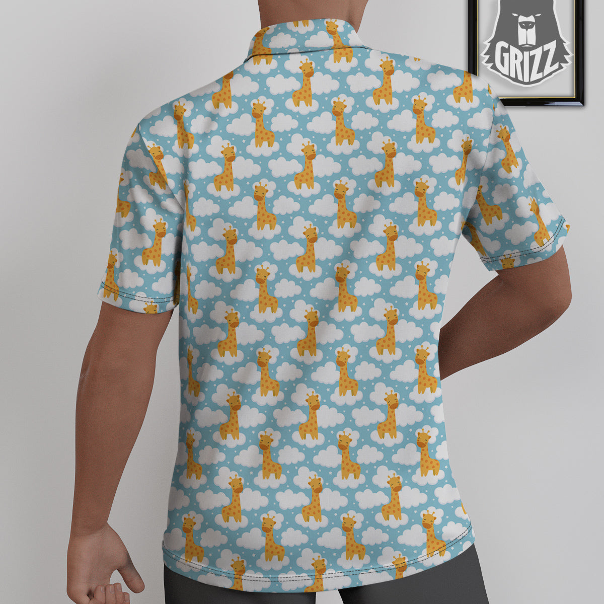 Giraffe Cute Cartoon Print Pattern Untucked Shirts-grizzshop