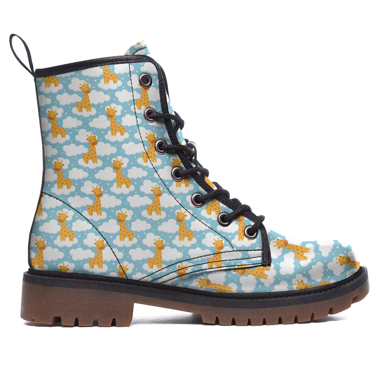 Giraffe Cute Cartoon Print Pattern Work Boots-grizzshop