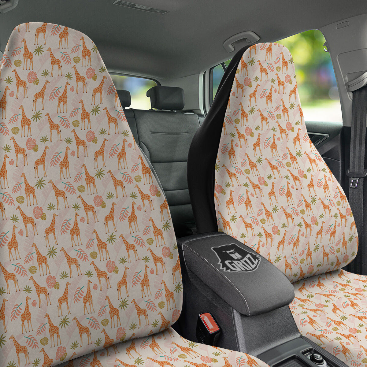 Giraffe Cute Print Pattern Car Seat Covers-grizzshop