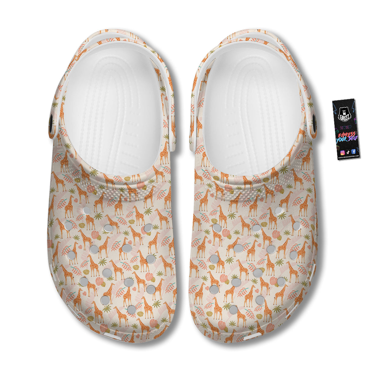 Giraffe Cute Print Pattern Clog-grizzshop