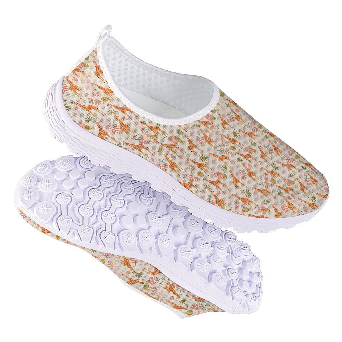 Giraffe Cute Print Pattern Nurse Shoes-grizzshop