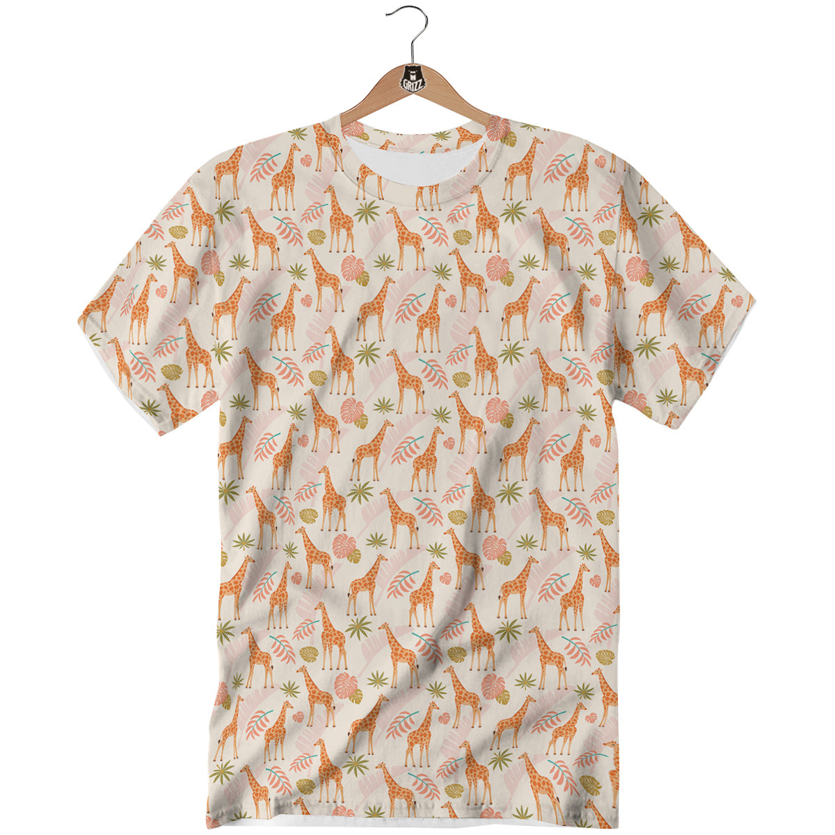 Giraffe Cute Print Pattern T-Shirt-grizzshop