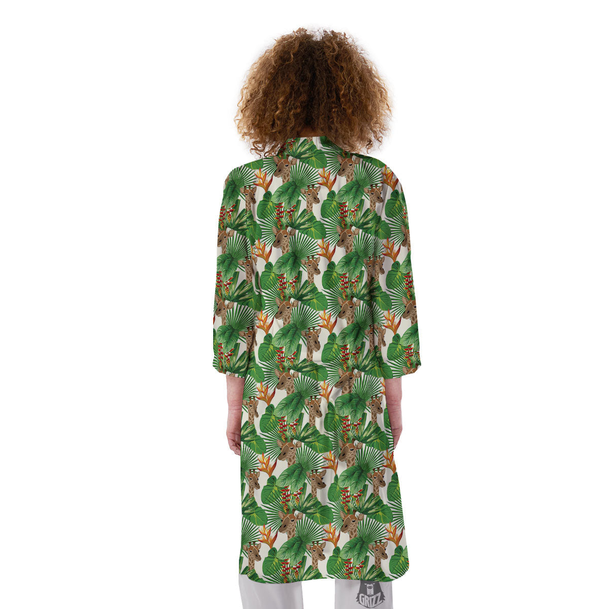 Giraffe Exotic Tropical Print Pattern Kimono-grizzshop