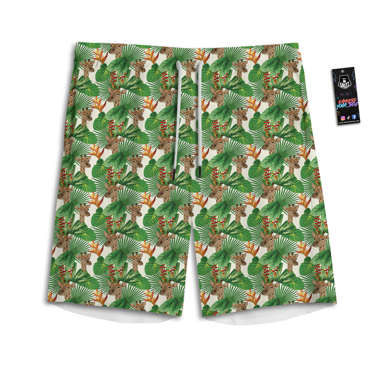 Hawaii Night Tropical Print Pattern Men's Athletic Shorts
