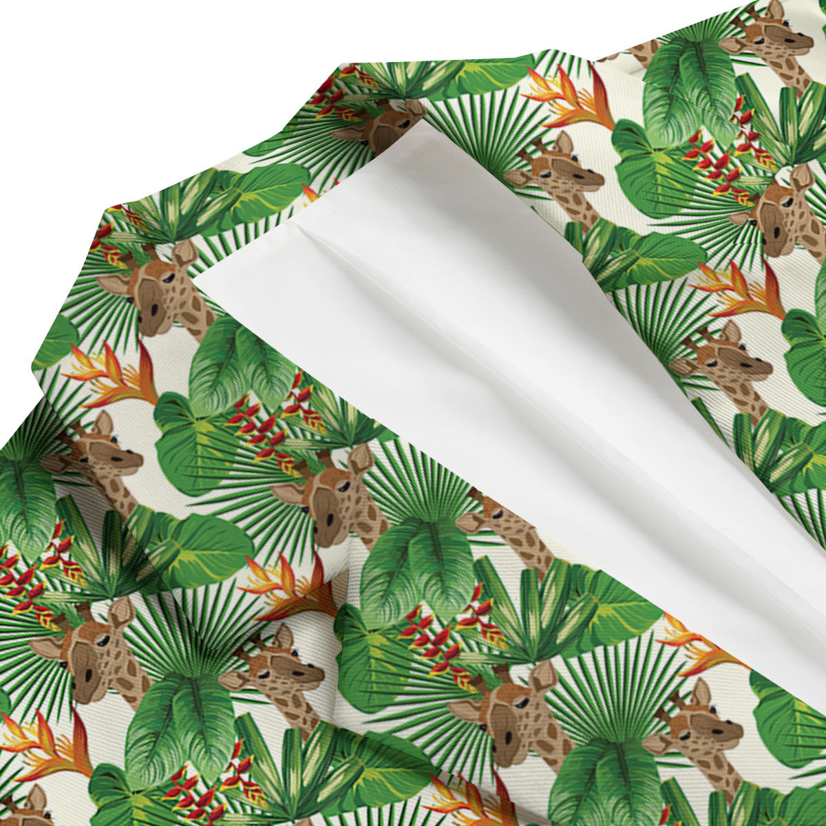 Giraffe Exotic Tropical Print Pattern Men's Blazer-grizzshop