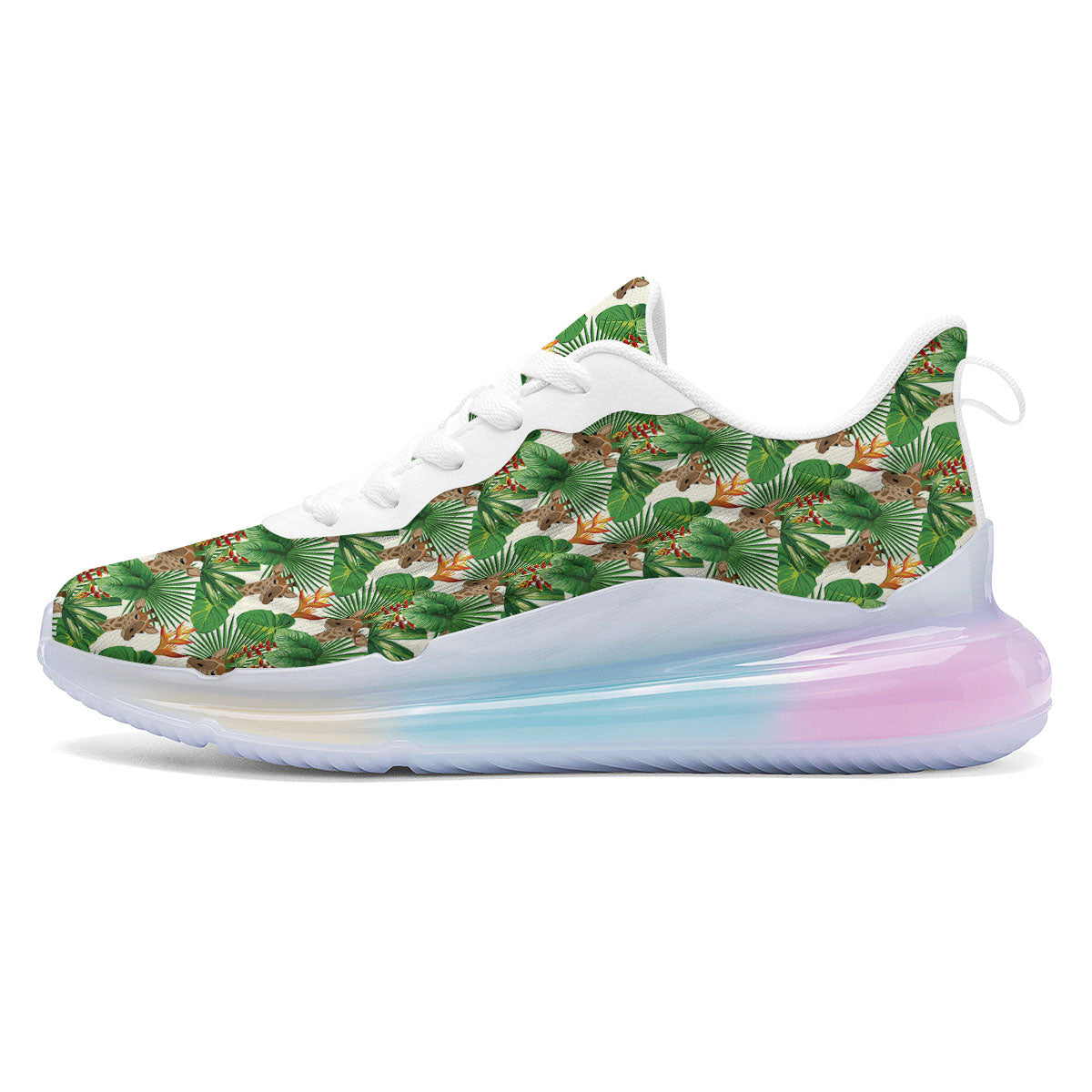 Giraffe Exotic Tropical Print Pattern Running Sneakers-grizzshop