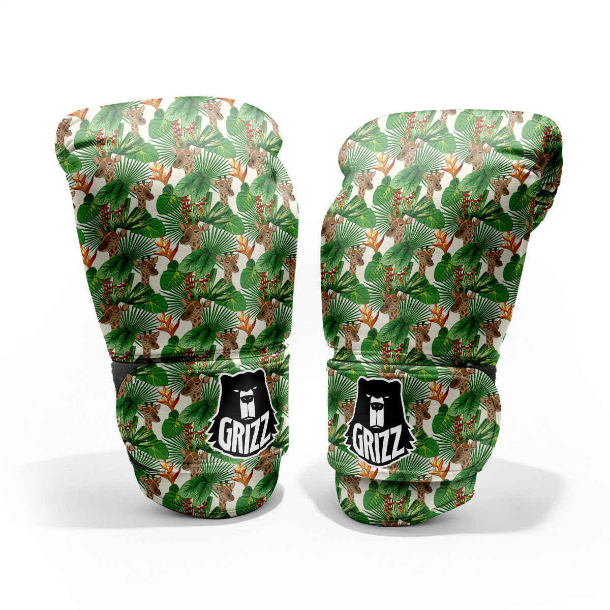 Giraffe Exotic Tropical Print Pattern Pro Boxing Glove