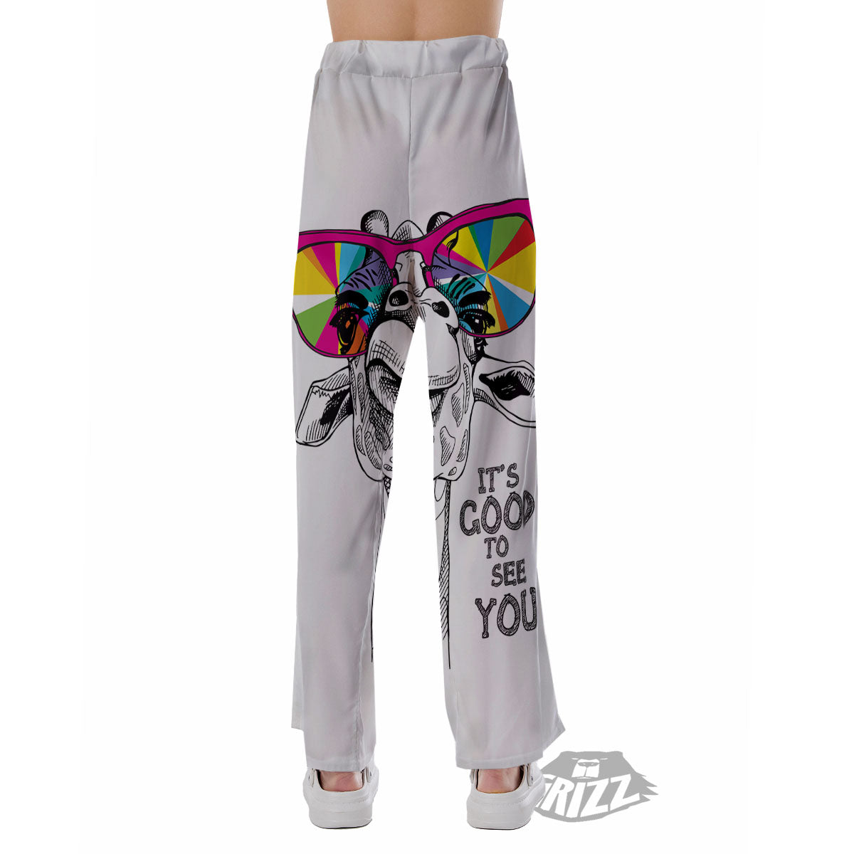 Giraffe Funny Print Pajama Pants-grizzshop