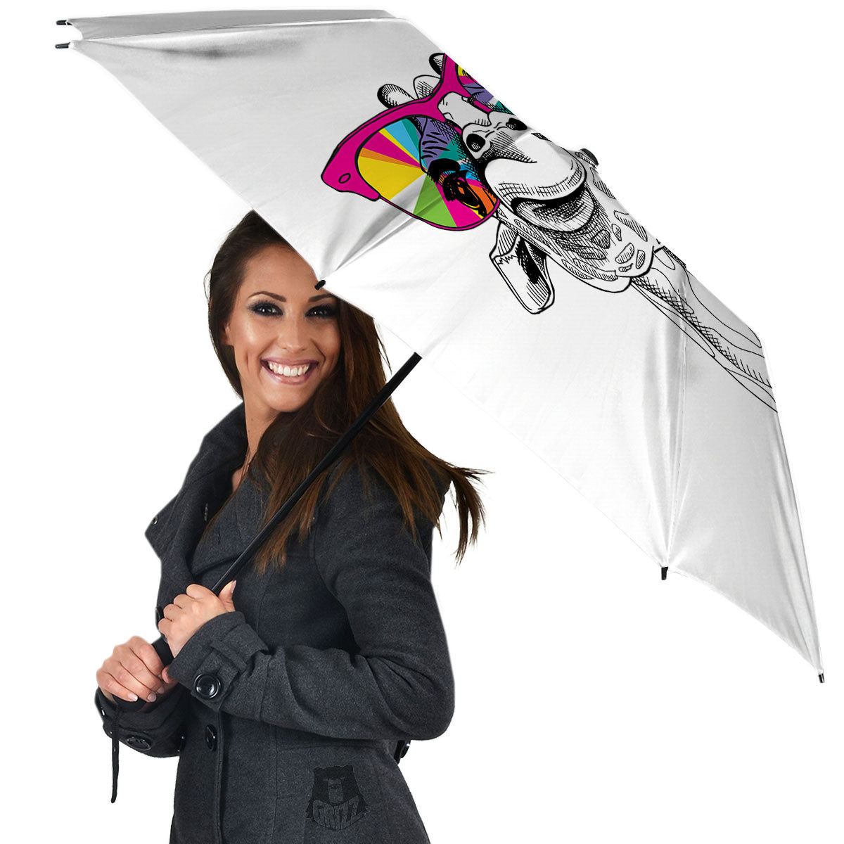 Giraffe Funny Print Umbrella-grizzshop