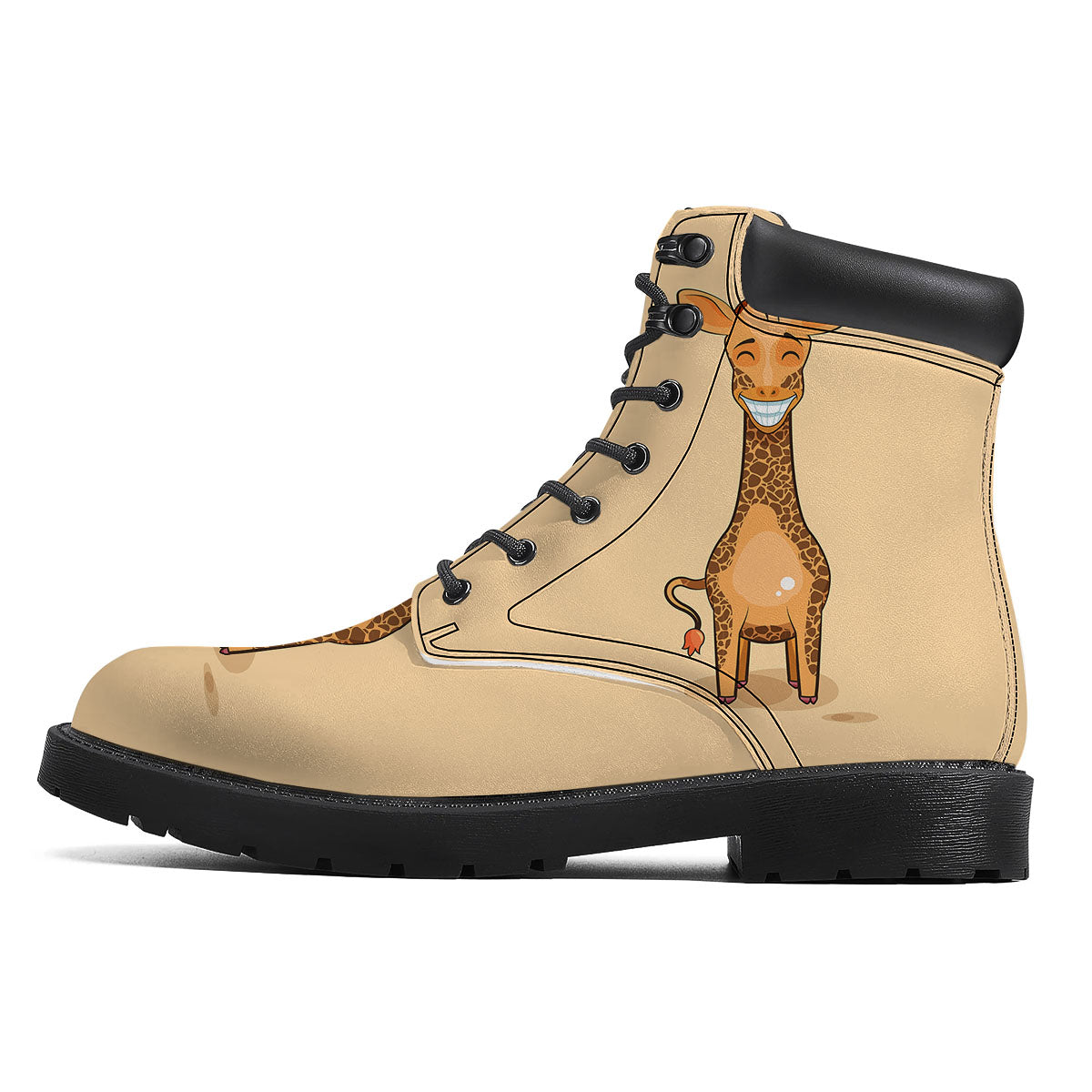 Giraffe Smiley Face Print Boots-grizzshop