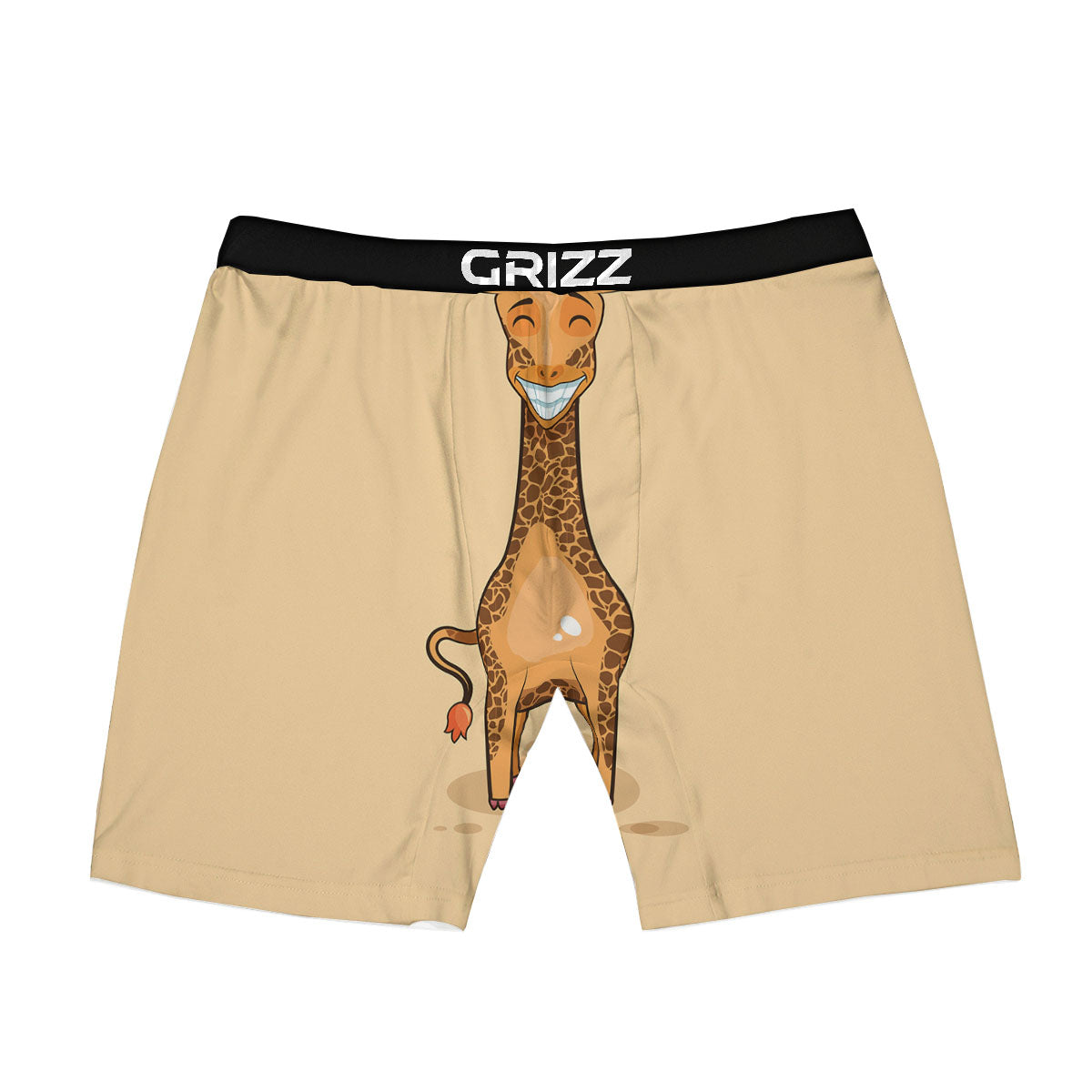 Giraffe Smiley Face Print Boxer Briefs-grizzshop