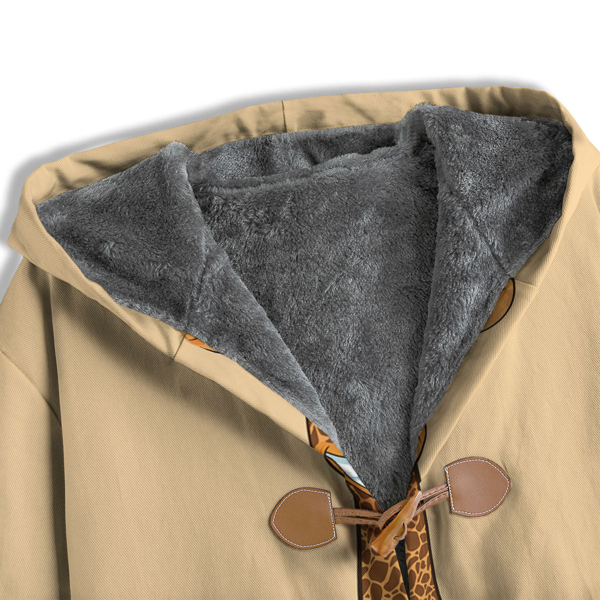 Giraffe Smiley Face Print Men's Windbreaker Jacket-grizzshop