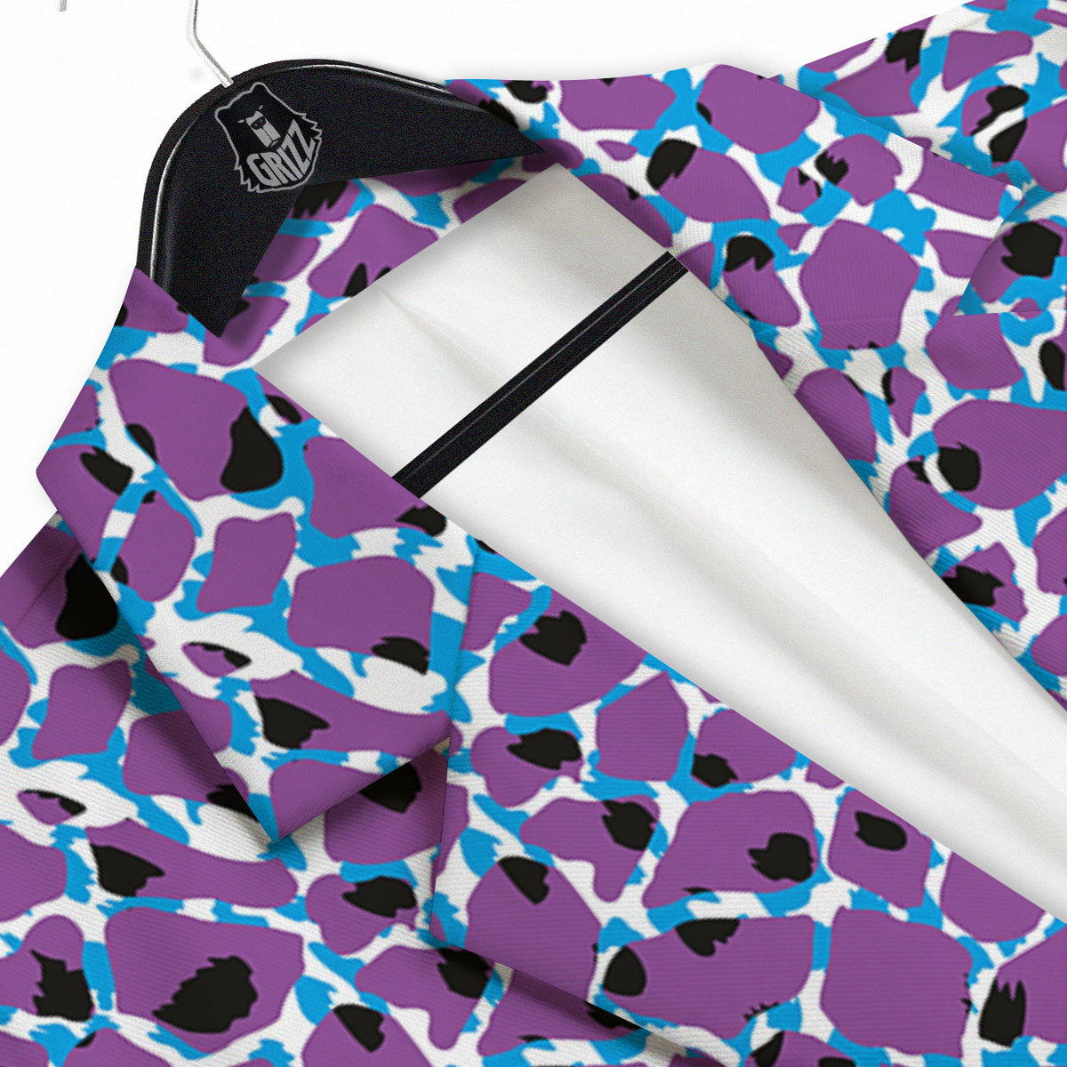 Giraffe Teal And Purple Print Pattern Men's Sport Coat-grizzshop