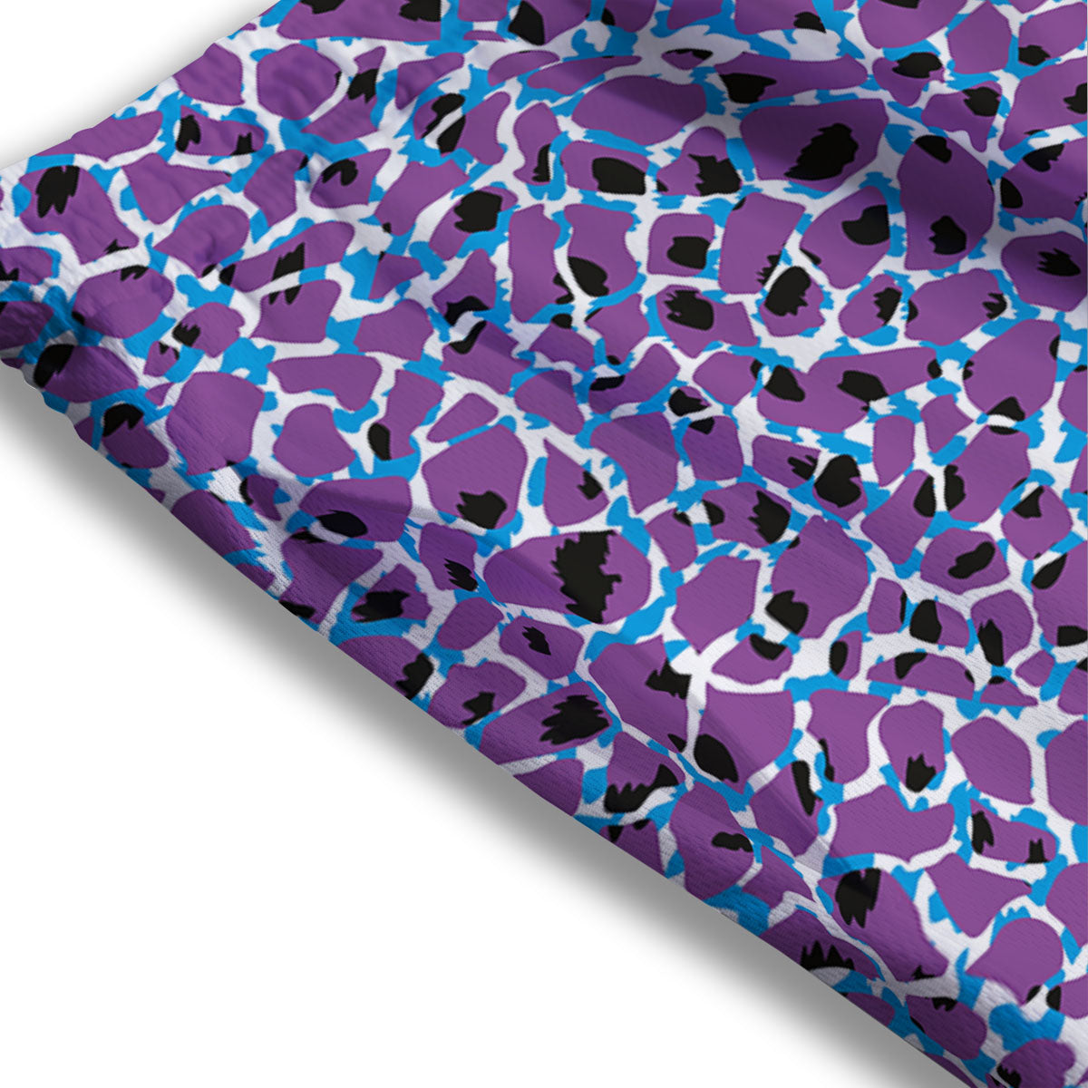 Giraffe Teal And Purple Print Pattern Mesh Shorts