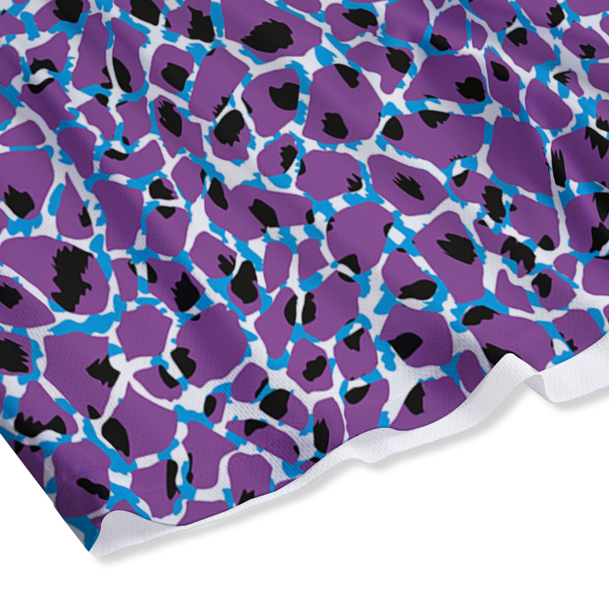Giraffe Teal And Purple Print Pattern Mesh Shorts