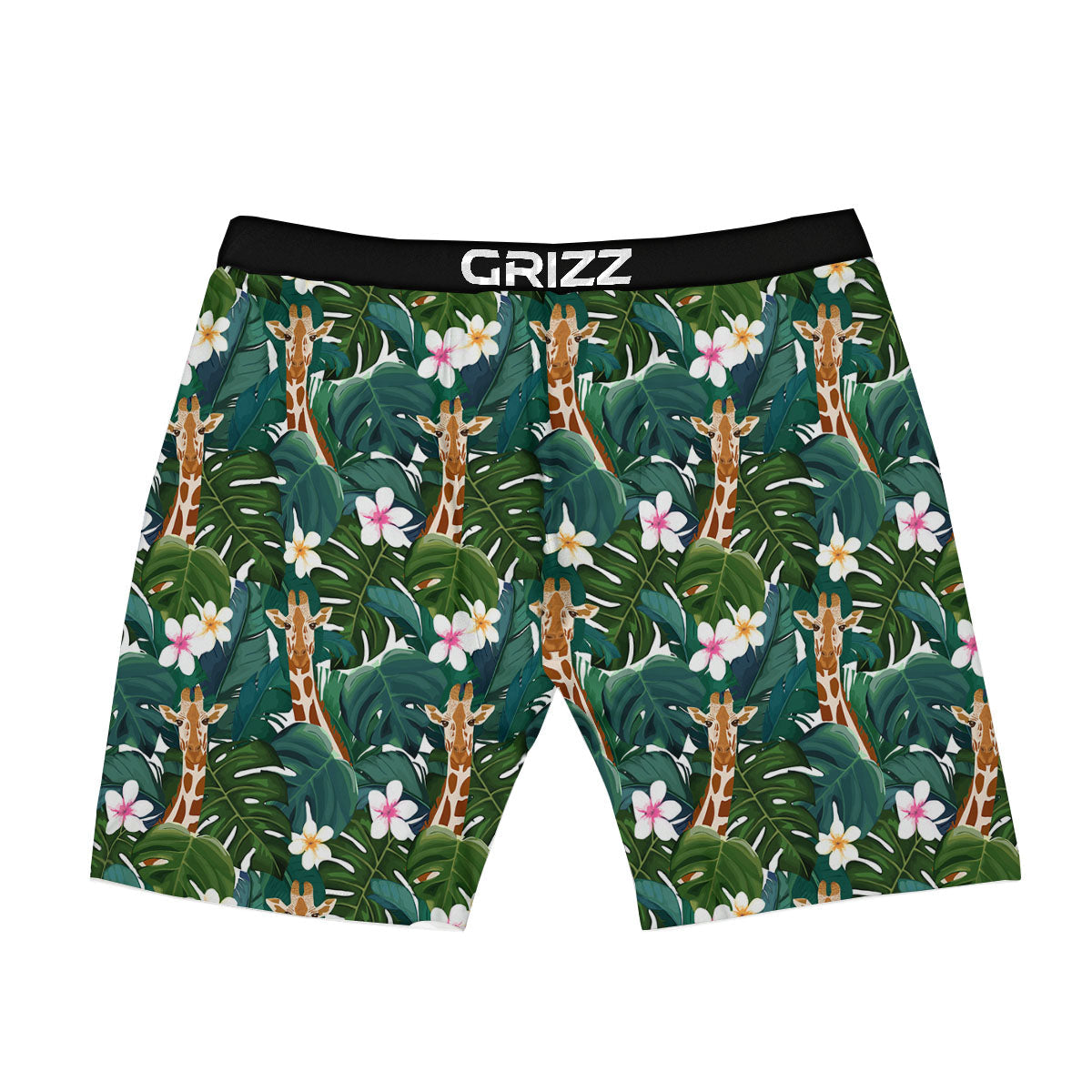 Giraffe Tropical Print Pattern Boxer Briefs-grizzshop