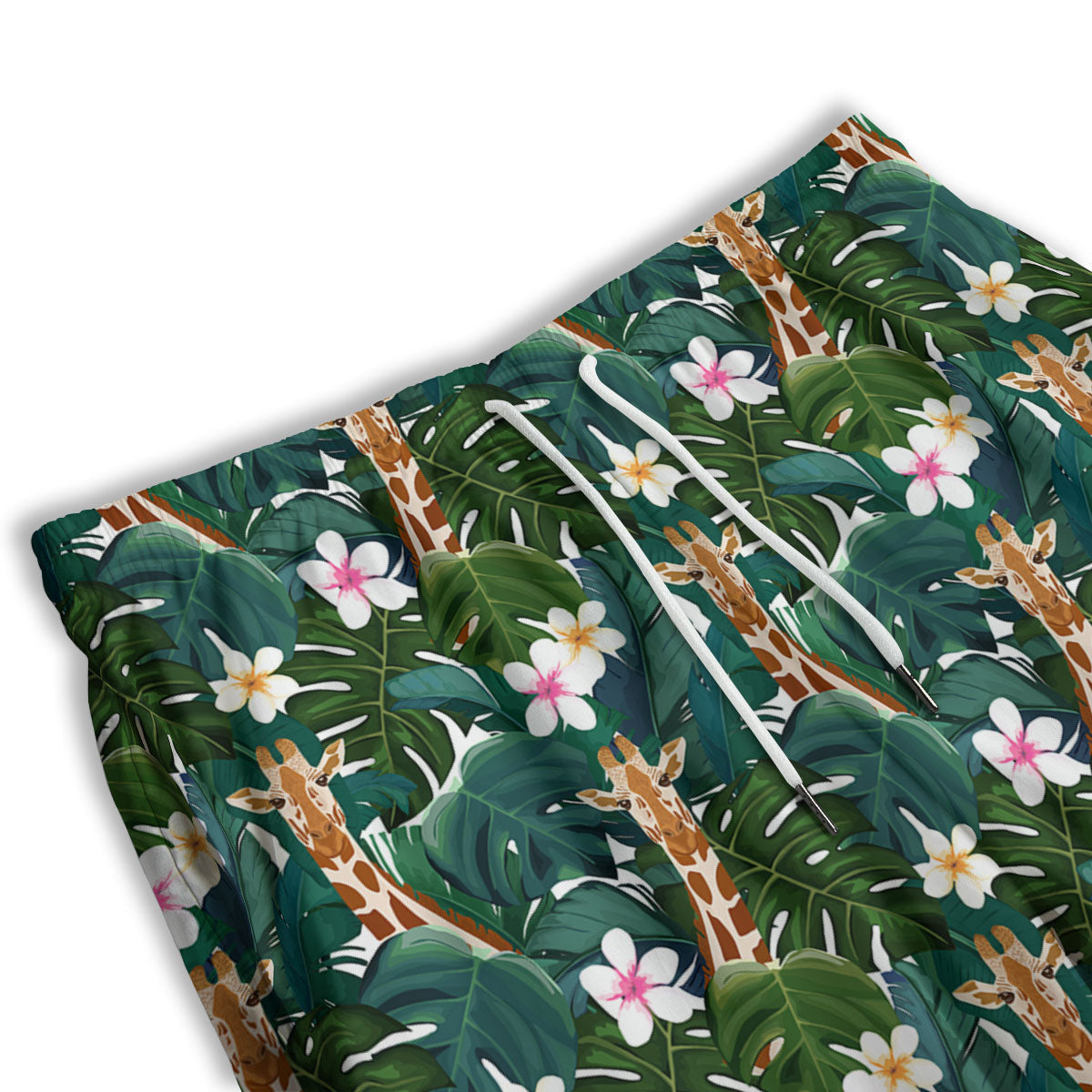 Giraffe Tropical Print Pattern Men's Athletic Shorts