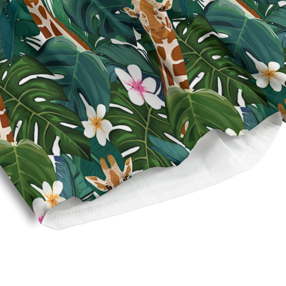 Giraffe Tropical Print Pattern Men's Athletic Shorts