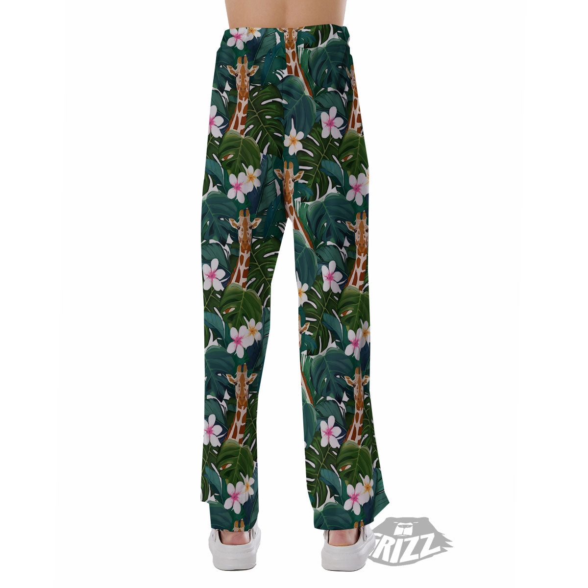 Giraffe Tropical Print Pattern Pajama Pants-grizzshop