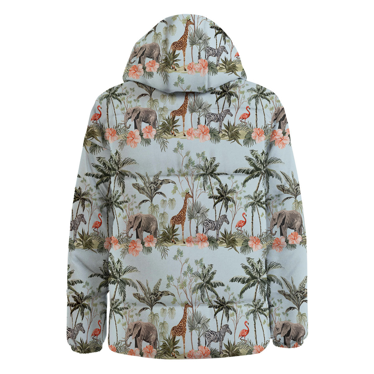 Giraffe Tropical Zebra Print Pattern Down Jacket-grizzshop