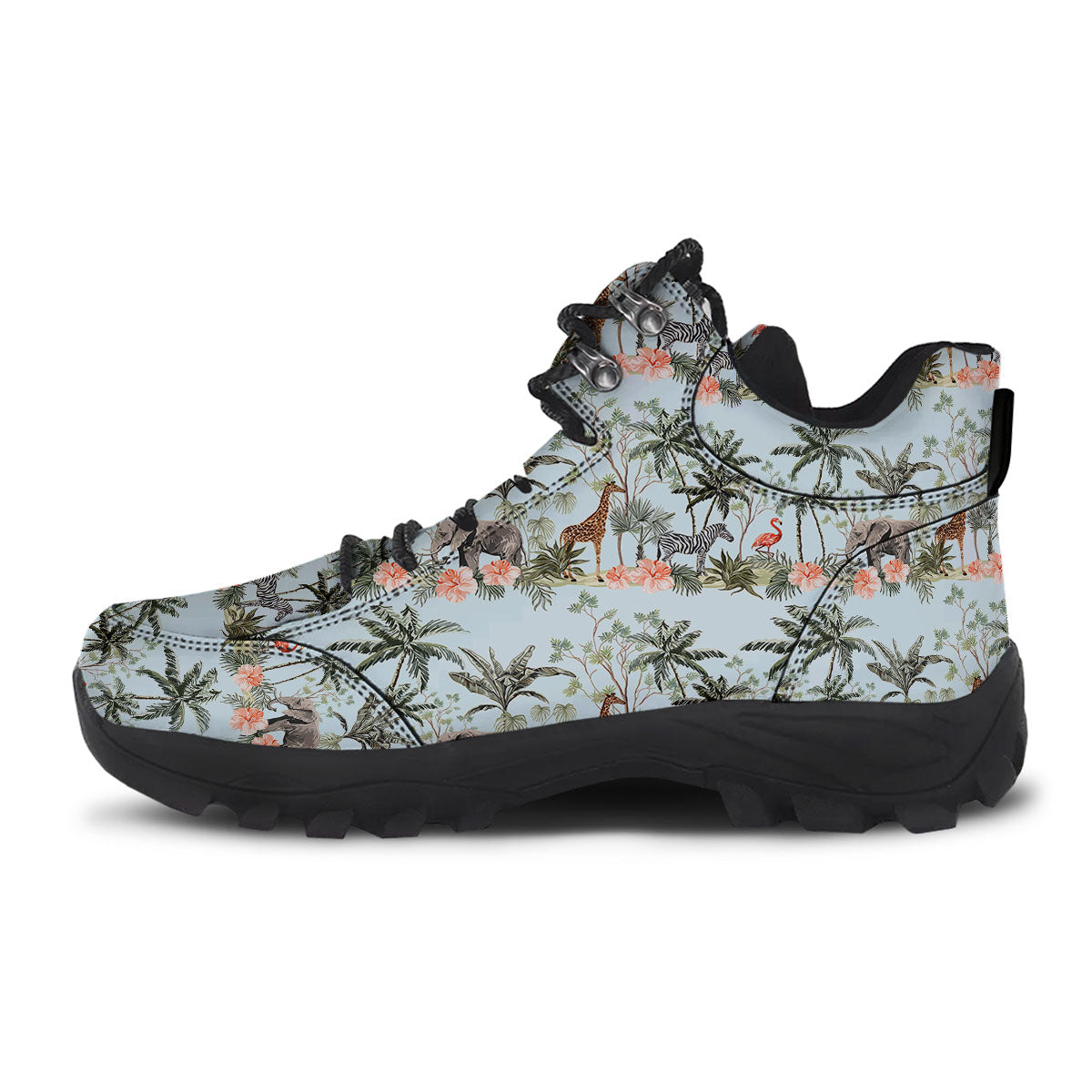Giraffe Tropical Zebra Print Pattern Hiking Shoes-grizzshop