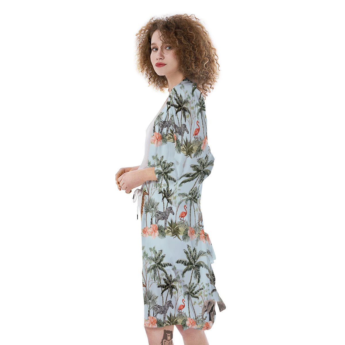 Giraffe Tropical Zebra Print Pattern Kimono-grizzshop