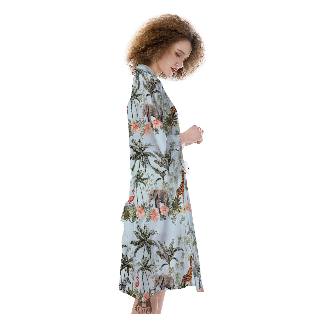 Giraffe Tropical Zebra Print Pattern Kimono-grizzshop
