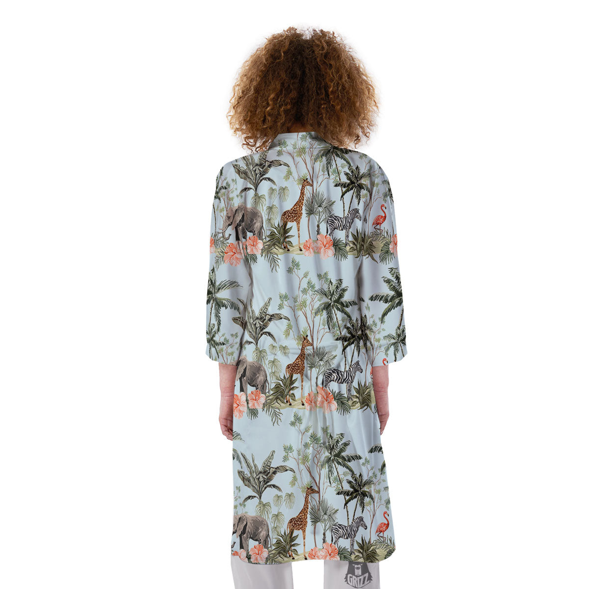 Giraffe Tropical Zebra Print Pattern Kimono-grizzshop