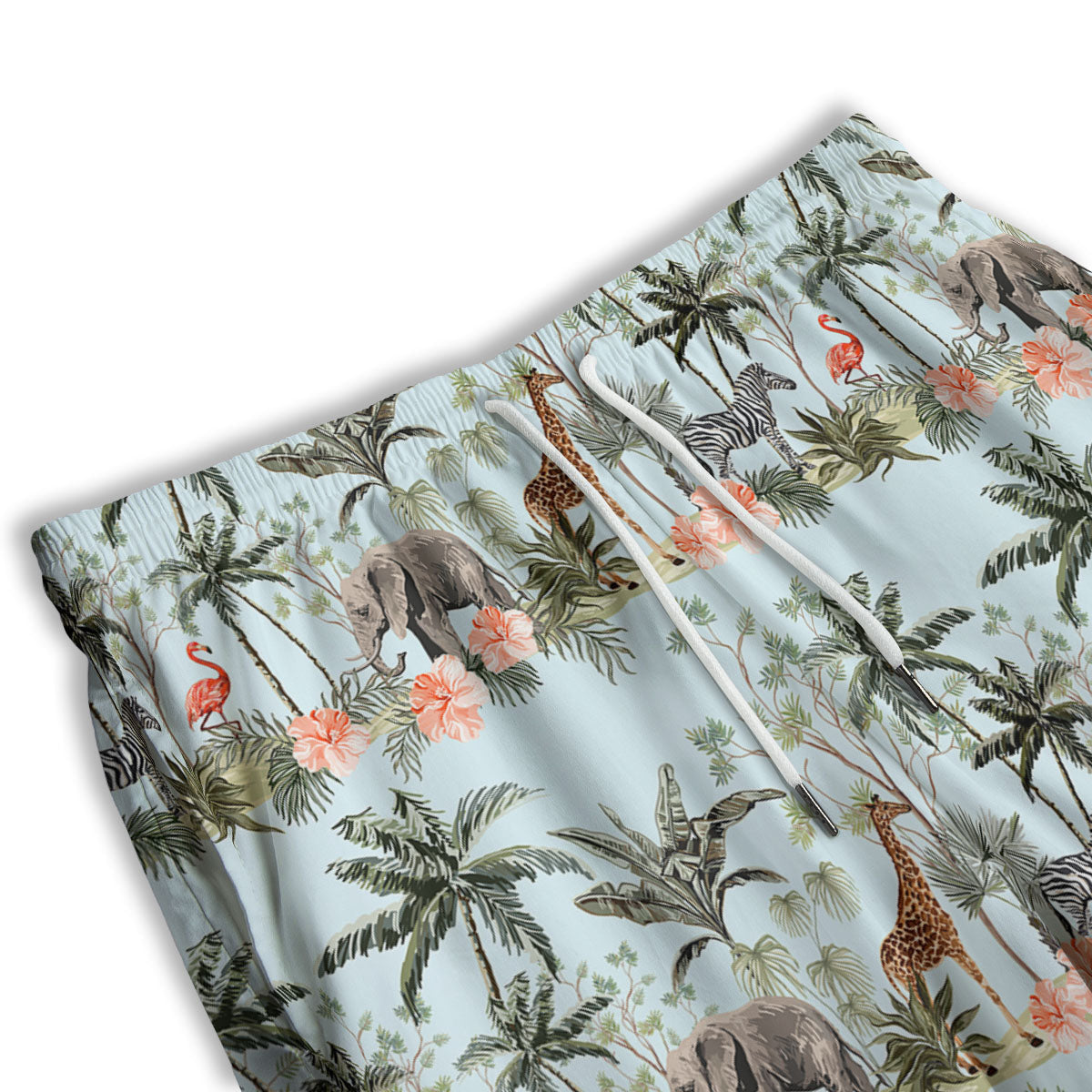 Giraffe Tropical Zebra Print Pattern Men's Athletic Shorts-grizzshop