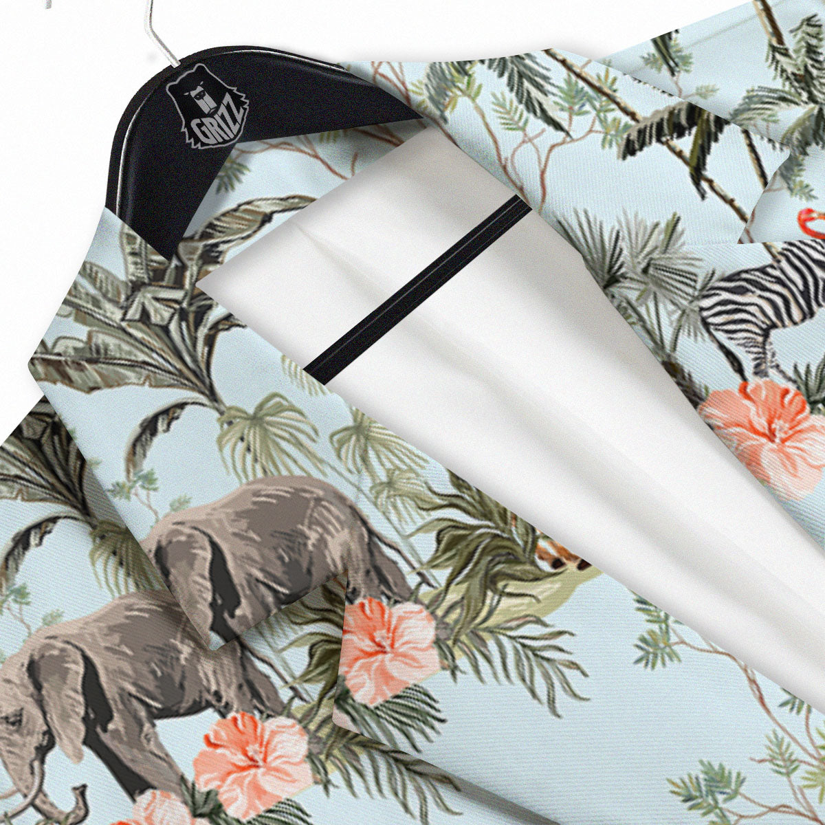 Giraffe Tropical Zebra Print Pattern Men's Sport Coat-grizzshop