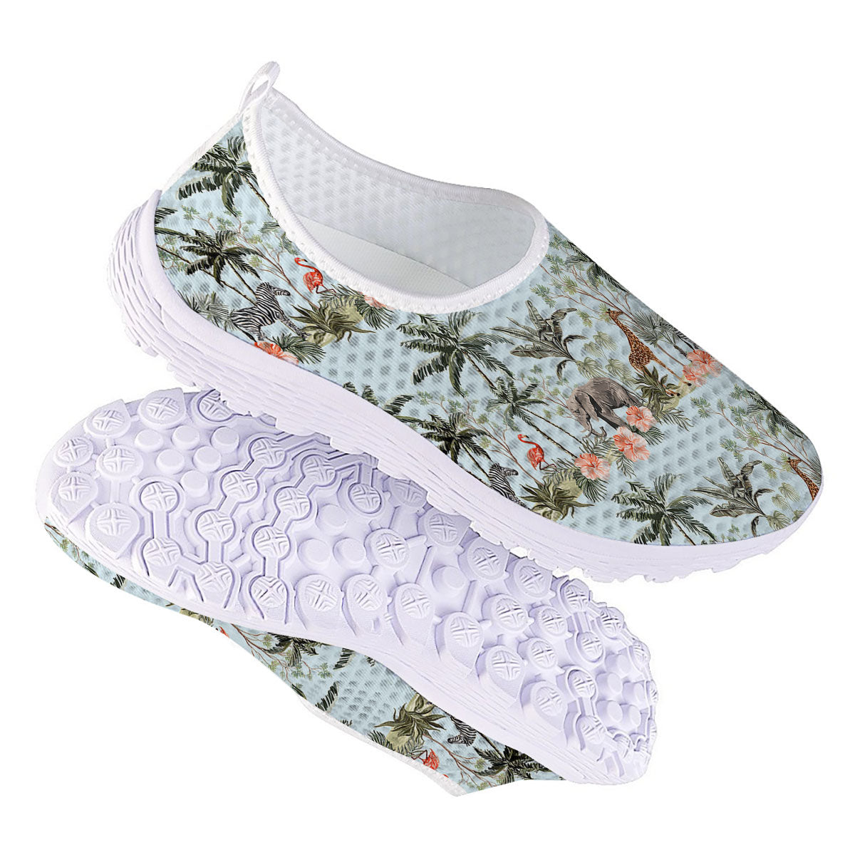 Giraffe Tropical Zebra Print Pattern Nurse Shoes-grizzshop