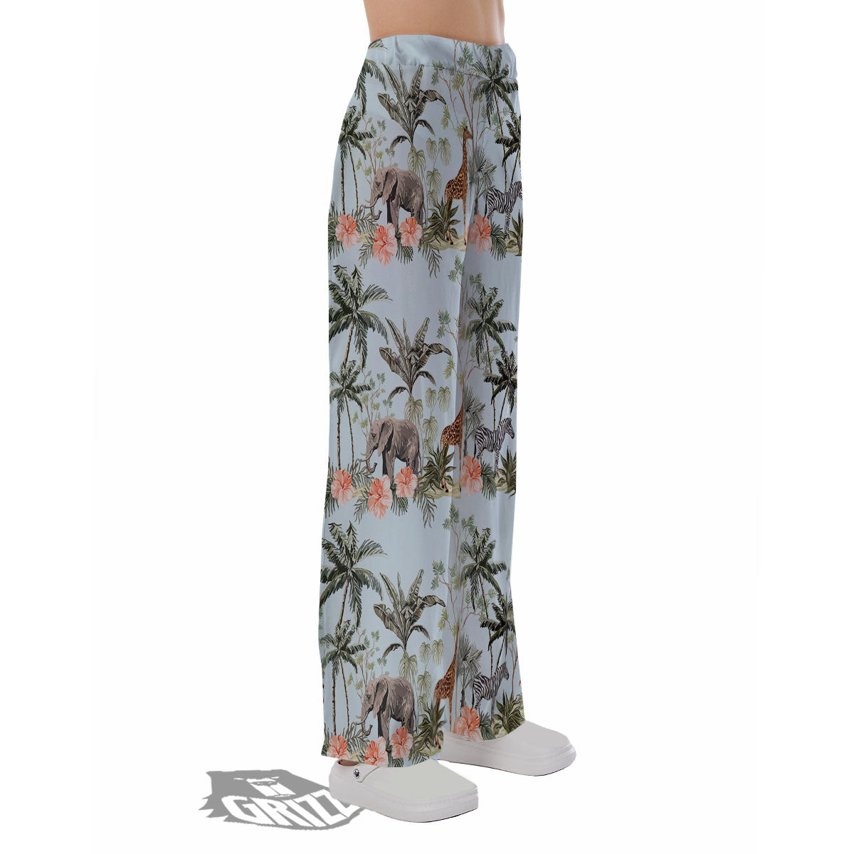 Giraffe Tropical Zebra Print Pattern Pajama Pants-grizzshop