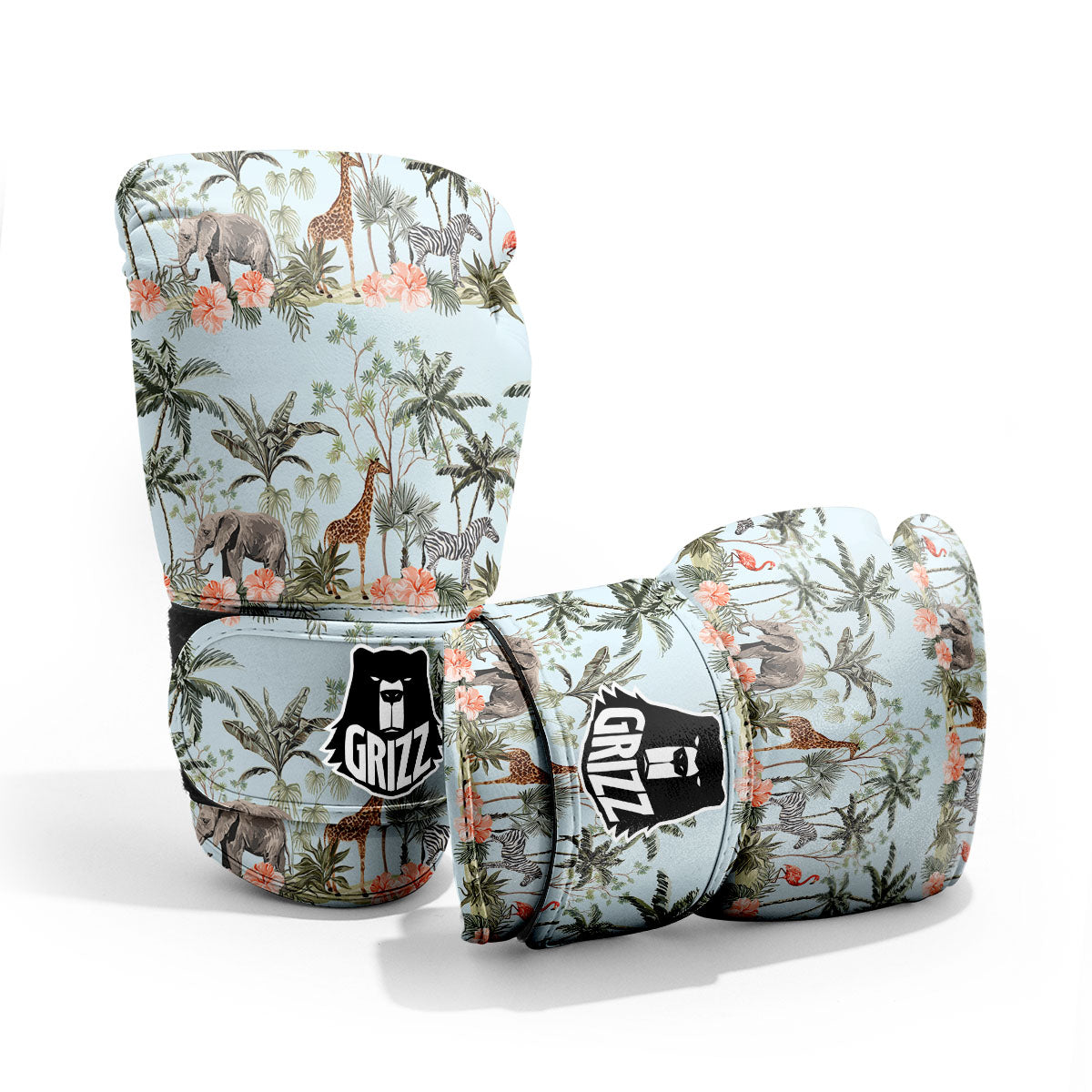 Giraffe Tropical Zebra Print Pattern Sparring Gloves-grizzshop