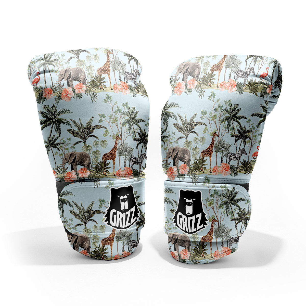 Giraffe Tropical Zebra Print Pattern Sparring Gloves-grizzshop