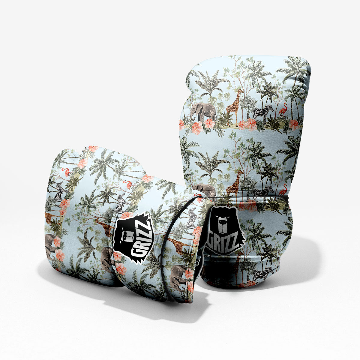Giraffe Tropical Zebra Print Pattern Sparring Gloves-grizzshop