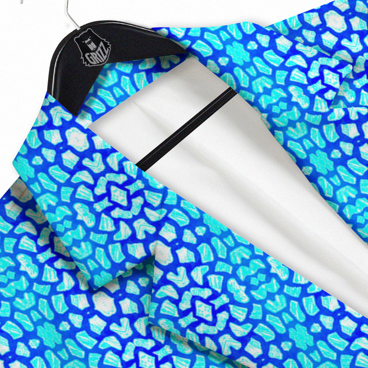Giraffe Turquoise Print Pattern Men's Sport Coat-grizzshop